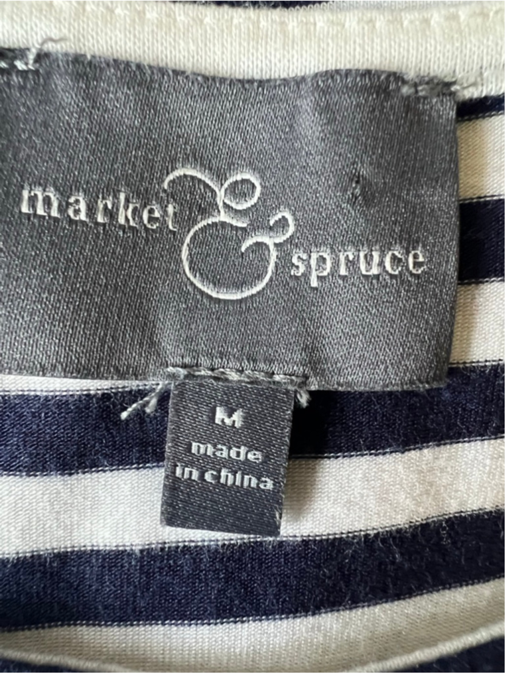 Market & Spruce Navy White Striped Sleeveless Dress M - Picture 5 of 6